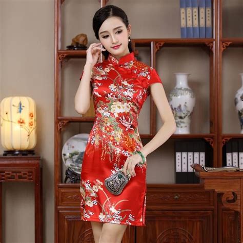 chinese traditional modern qipao wedding dress red dresses cheongsam