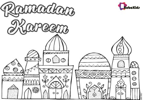 mosque ramadan kareem coloring pages bubakidscom