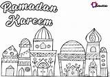 Ramadan Kareem Mosque Bubakids Dots sketch template
