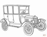 Old Carros 1919 Coches Lapiz sketch template