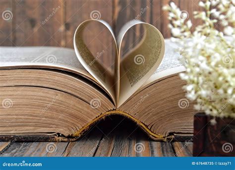 heart shaped book pages stock image image  love marriage