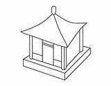 Coloringcrew Chinese House Coloring sketch template