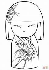 Coloring Doll Kokeshi Dolls Pages Kimmi Butterfly Ornament Printable Kimmidoll Supercoloring Japanese Drawing Getcolorings Imprimible Outline Drawings sketch template