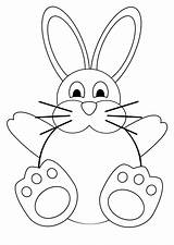 Bunny Easter Printable Coloring Outline Templates Cutouts Kids Pages Color Template Cut Printables Drawing Crafts Clipart Rabbit Print Clip Colouring sketch template