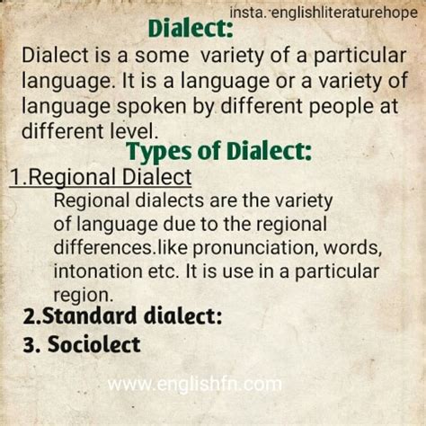 definition  dialect types  sociolinguistics english fn