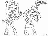 Splatoon Coloring Pages Pearl Marina Kids Sketch Printable Color Bettercoloring sketch template
