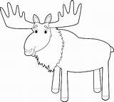 Alce Animali Moose Facile Pisani sketch template