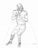 Football Coloring Drawing Nfl Player Pages Dallas Cowboys Cliparts Drew Brees Players Clipart Drawings Realistic Logo Getdrawings Library Comments sketch template