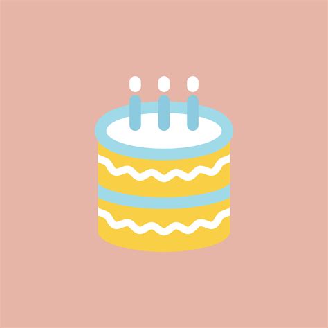 illustration  birthday cake icon   vectors clipart