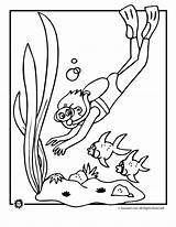 Diver Animaljr sketch template