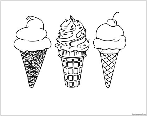 ice cream  coloring page  printable coloring pages