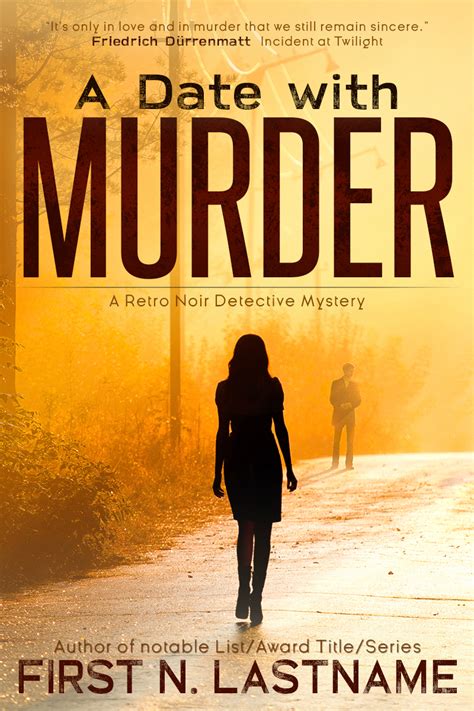 Noir Mystery Premade Book Cover A Date With Murder