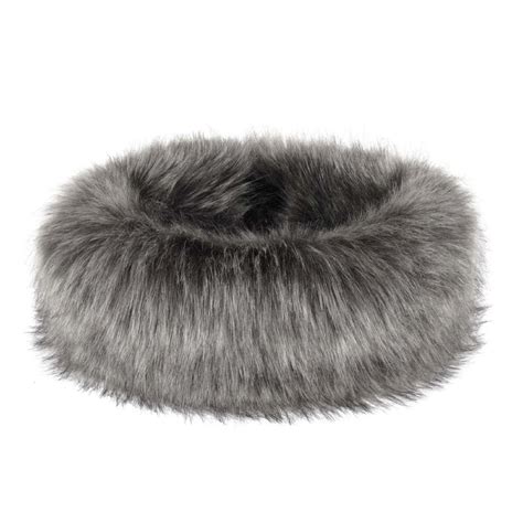 Helen Moore Luxury Faux Fur Huff Headband Lady Grey Black By Design