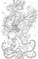 Angels Pages Coloring Demons Getcolorings Printable sketch template