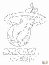 Miami Heat Logo Coloring Getcolorings sketch template
