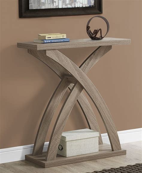 Monarch Specialties 32 L Hall Console Accent Table In Dark Taupe