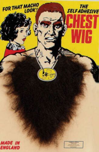 chest wig brown 70s porn star cave man mens fancy dress 5051090180375