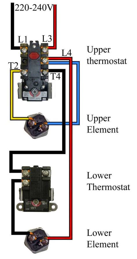 hot water heater electric wiring diagram water heater thermostat water heater repair