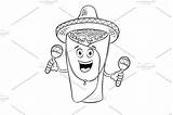 Burritos Burrito Maraca Creativemarket Vectorified sketch template