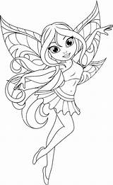 Fairy Coloring Pages Printable Fairies Cute Wonder Disney Forest sketch template