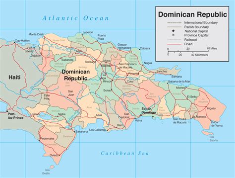 Dominican Republic Map Detailed Map Of Dominican Republic