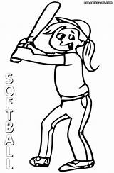 Softball Coloring Pages Print sketch template