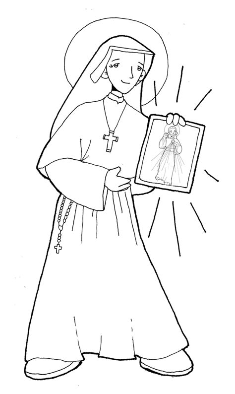 dibujos  catequesis santa faustina kowalska