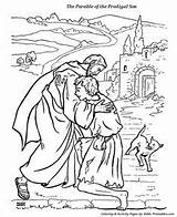 Prodigal Son Coloring Pages Bible Parable Parables Jesus Printables Drawing Kids Sons School Luke Sunday Story Colouring Stories Activities Crafts sketch template