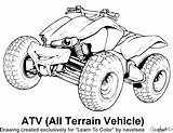 Coloring Wheeler Pages Atv Four Quad Drawing Clipart Printable Color Getcolorings sketch template