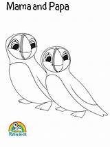 Puffin Mama Oona Flynne Otto Coloringonly sketch template