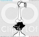 Depressed Mascot Vulture Outlined Coloring Cartoon Vector Cory Thoman sketch template