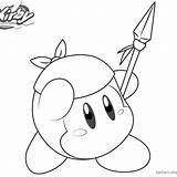 Coloring Kirby Waddle Dee Bandana sketch template