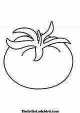Tomato Coloring Pages Vegetables Kids Getdrawings Color Printable Getcolorings sketch template