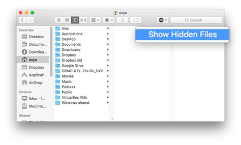 hidden files  mac