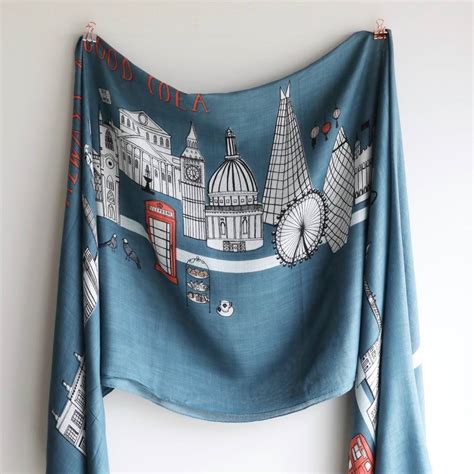 illustrated london skyline scarf  lisa angel notonthehighstreetcom