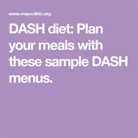 dash diet plan  meals   sample dash menus