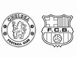 Chelsea Logo Pages Barcelona Coloring Fc Template Coloriage Uefa sketch template