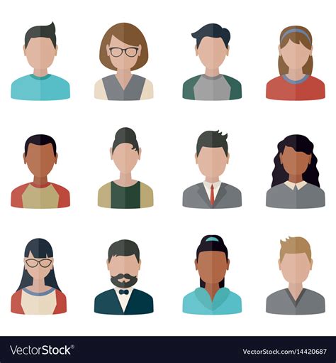 people icons set people icons set royalty  vector image