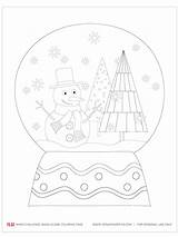 Coloring Snow Pages Globes Snowglobe Globe Snowman Pdf Comments Paper sketch template