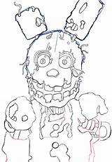 Nights Springtrap Five Coloring Step Pages Freddy Draw Drawing Freddys Print Tutorial Search Again Bar Case Looking Don Use Find sketch template