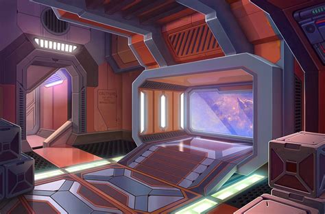 Sci Fi Interior On Behance Spaceship Interior Sci Fi Environment