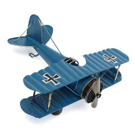 diy vintage large retro blue plane airplane aircraft models toys