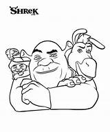 Shrek Coloring Donkey Pages Drawing Friends Puss Boots Christmas Printable Getcolorings Color Getdrawings Colorings sketch template