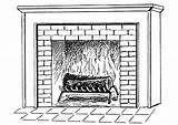 Chimenea Colorare Cheminee Haard Kamin Malvorlage Disegni Cheminée Camini Ausmalbilder Feu Fireplace Fire sketch template