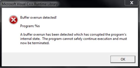 how to fix windows microsoft visual c runtime error