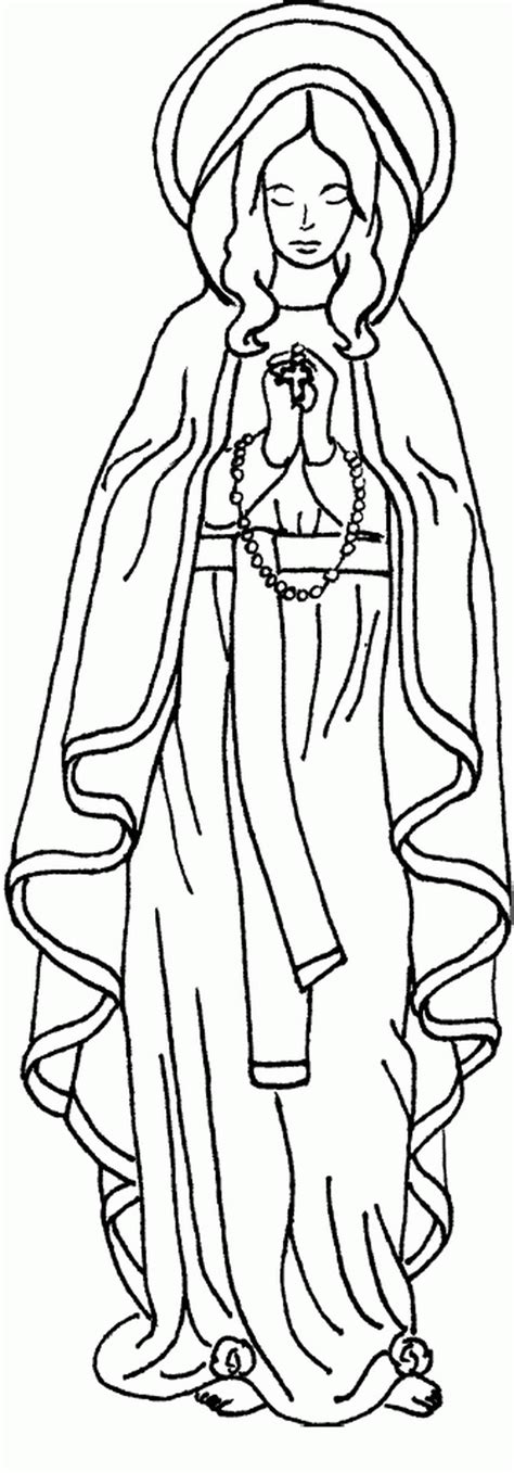 mary mother  jesus coloring page coloring home