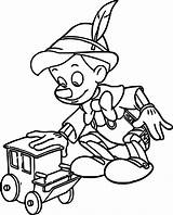 Coloring Pinocchio Toy Wecoloringpage sketch template