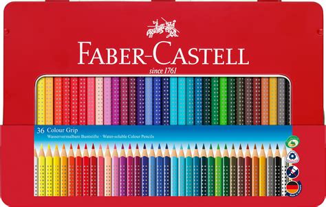 osta faber castell coloured pencil colour grip tin