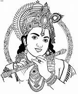 Krishna Coloring Janmashtami Pages God Clipart Drawing Lord Flute Radha Line Shree Krishnan Festival Pencil Hindu Festivals Gods Drawings Tattoo sketch template