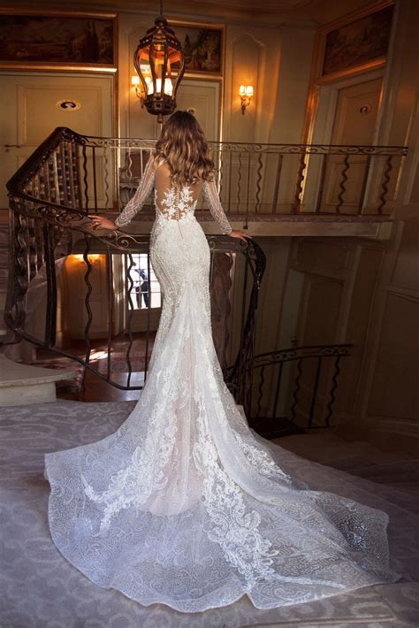 eslieb high end custom made lace wedding dresses mermaid wedding dress